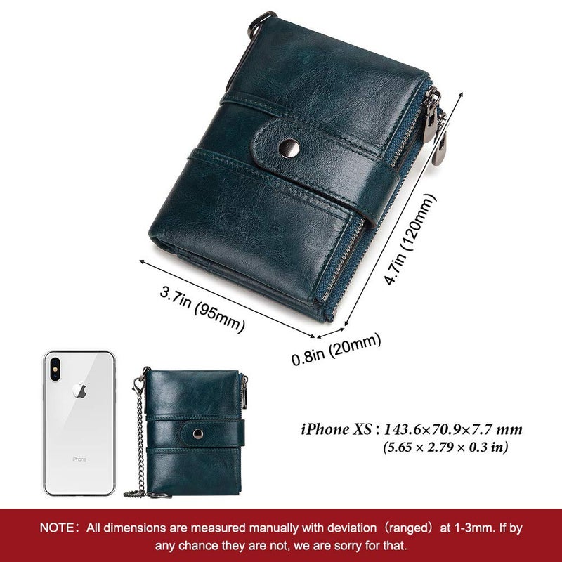 HARPIMER Womens Purse Leather Wallet RFID Blocking Ladies Purses with with Coin Pocket 16 Card Holder (Blue) - Image 5